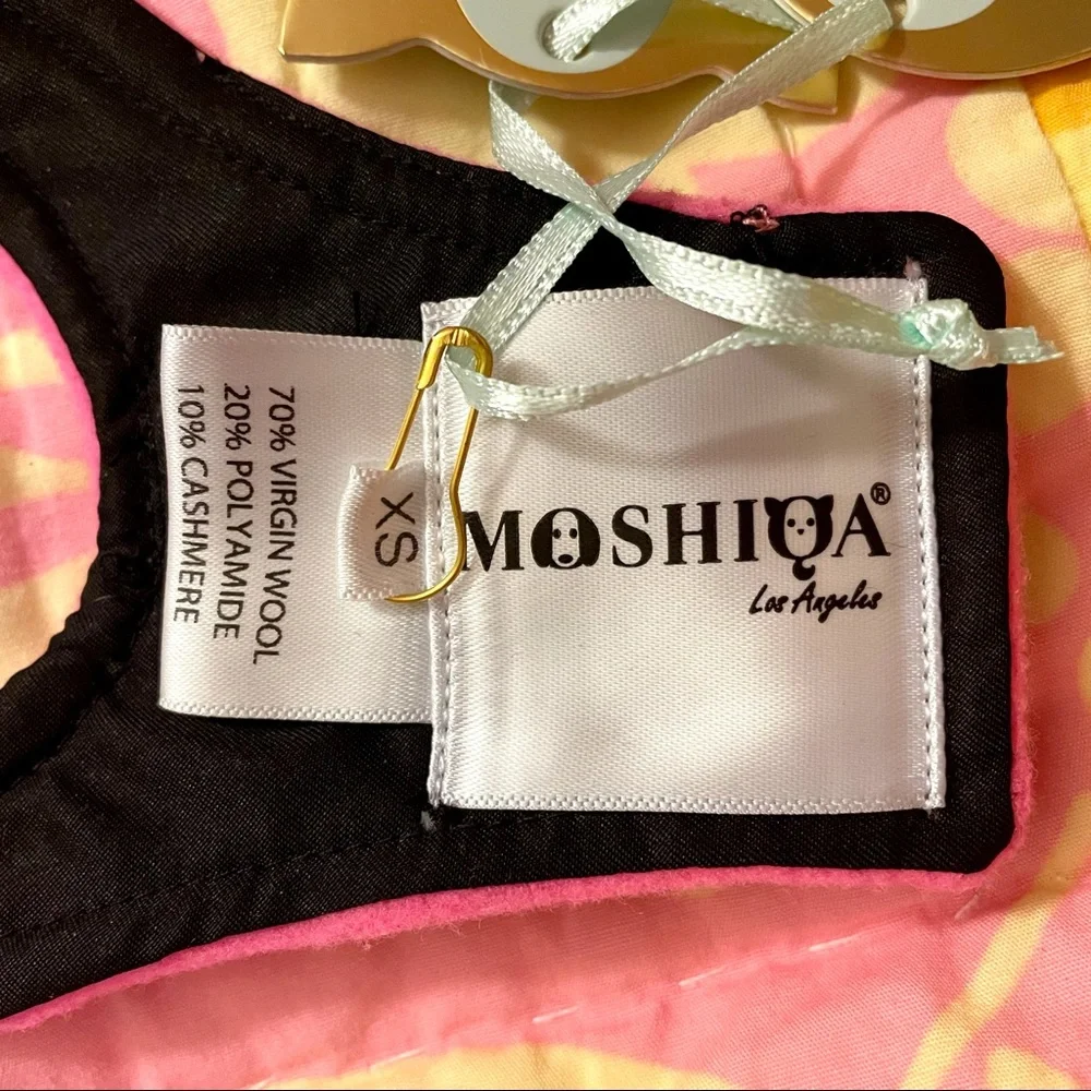 MOSHIQA Pink Padded Dog Cat Pet Harness Size XS M L Soft Buckle Checker Frenchie